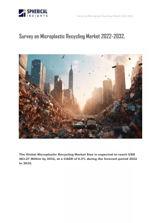 Survey on Microplastic Recycling Market 2022