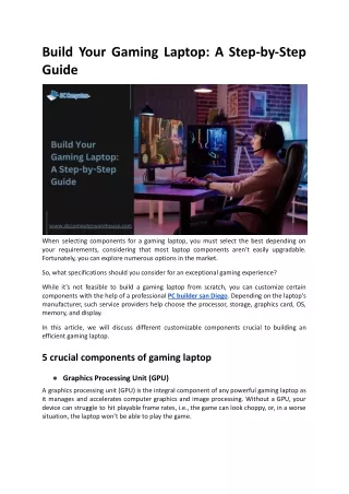 Build Your Gaming Laptop_ A Step-by-Step Guide