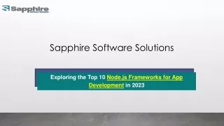 Top 10 Nodejs Frameworks for App Development in 2023