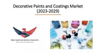 Decorative Paints and Coatings Market, Global Size, Forecast 2029