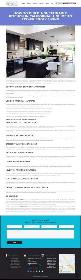 How to Build a Sustainable Kitchen in California - A Guide to Eco-Friendly Livin