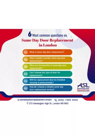 6 Most common questions on Same Day Door Replacement in London