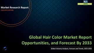 Hair Color Market Report Opportunities, and Forecast By 2033