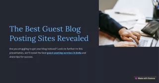 Boost Your Online Presence: Guest Blogging India