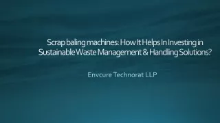 Scrap baling machines