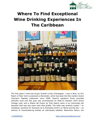 Beyond Vines: Unveiling the Unforgettable Caribbean Experience Sans Wine