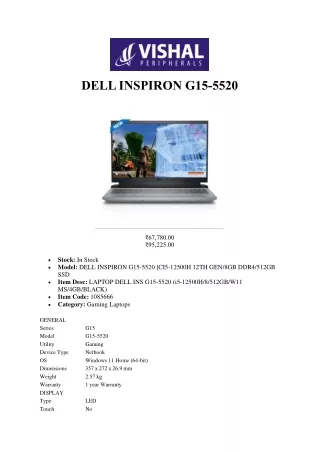 DELL INS G15-5520 (i5-12500H8512GBW11 MS4GBBLACK)