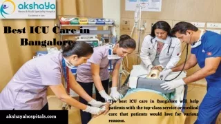 Best ICU Care in Bangalore