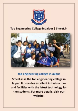 Top Engineering College in Jaipur