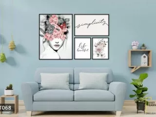 Mysterious girl canvas painting