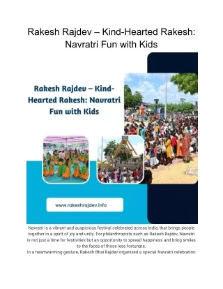 Rakesh Rajdev – Kind-Hearted Rakesh_ Navratri Fun with Kids (1)