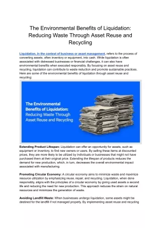 The Environmental Benefits of Liquidation_ Reducing Waste Through Asset Reuse and Recycling