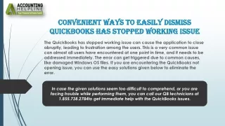 A complete guide about QuickBooks Has Stopped Working issue