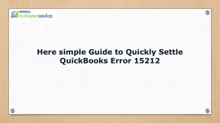 How to Prevent and Repair QuickBooks Error 15212