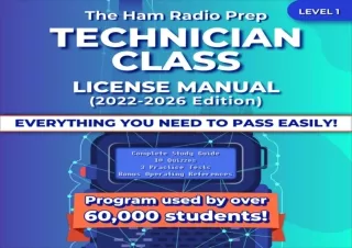 Kindle (online PDF) The Ham Radio Prep Technician Class License Manual (2022-2026)