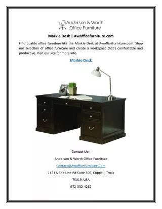 Markle Desk | Awofficefurniture.com