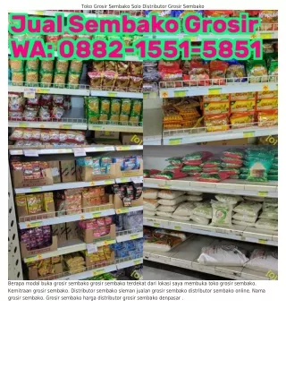 Ô882~l55l~585l (WA) Jual Sembako Yang Cepat Laku Modal Buat Grosir Sembako