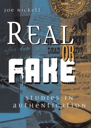 Read ebook [PDF] Real or Fake: Studies in Authentication