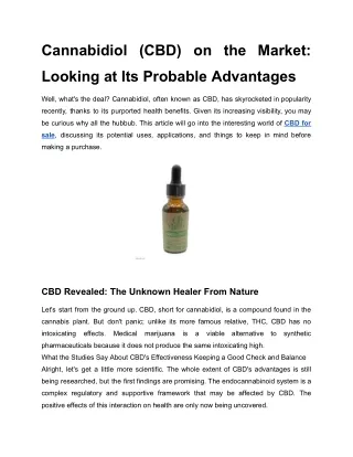 CBD for Sale_ Exploring the Power of Cannabidiol (1)