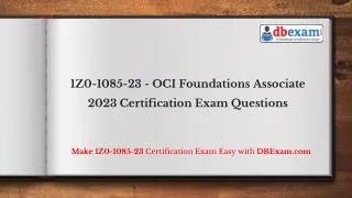 1Z0-1085-23 - OCI Foundations Associate 2023 Certification Exam Questions