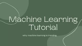 Machine Learning Tutorial
