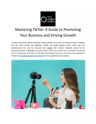 Promoting Business On Tiktok