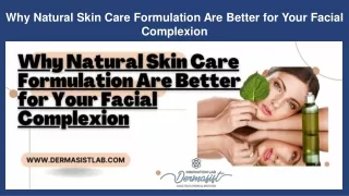 Organic Skincare Formulations - Dermasist Lab