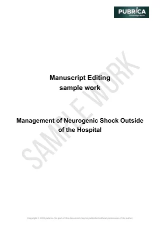 Manuscript editing service | Primary and secondary data | Neurogenic Shock