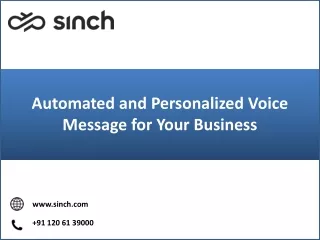 Automated and Personalized Voice Message for Your Business