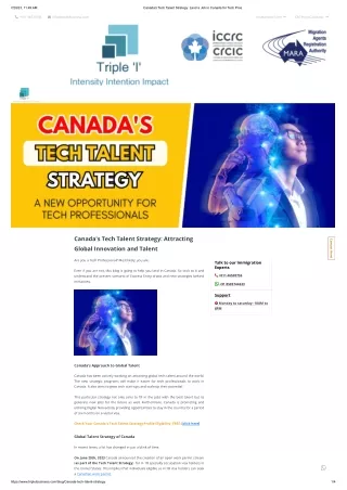 Canada's Tech Talent Strategy