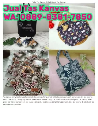 Ö88ᑫ-8З8l-785Ö (WA) Tas Selempang Kanvas Import Pria Vendor Tas Kanvas