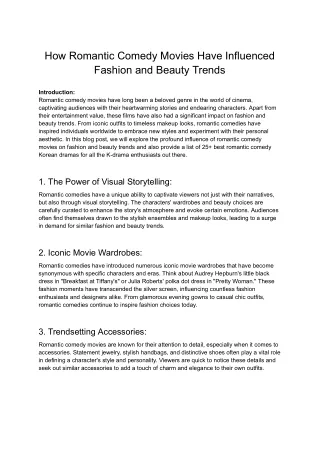 How Romantic Comedy Movies Have Influenced Fashion and Beauty Trends.docx