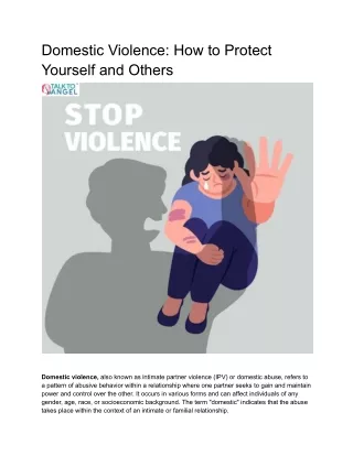 Domestic Violence_ How to Protect Yourself and Others