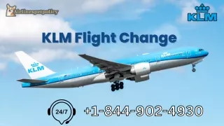 How to do you change your flight on KLM Airlines?