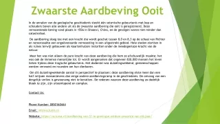 Zwaarste Aardbeving Ooit