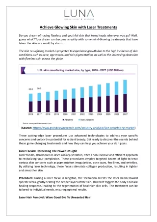 Achieve Glowing Skin With Laser Treatments