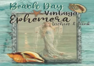 Download Beach Day Vintage Ephemera Inchies and Junk Matte Paper Finish for Scra