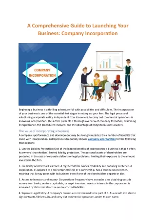 Company Incorporation