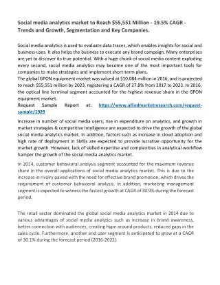 Social media analytics market to Reach $55,551 Million - 19.5% CAGR -  Trends an