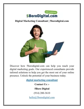 Digital Marketing Consultant  5borodigital