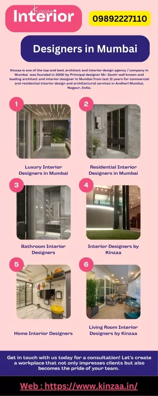 Leading Interior Designers in Mumbai - Residential Architects in Mumbai - Kinzaa