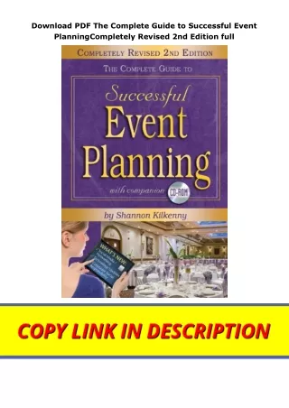 Download PDF The Complete Guide to Successful Event PlanningCompletely Revised 2nd Edition full