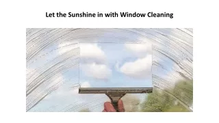 Let the Sunshine in with Window Cleaning