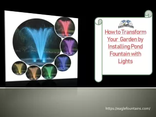 How to Transform Your Garden By Installing Pond Fountain with Lights