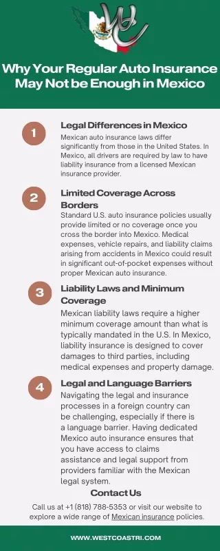 Why Your Regular Auto Insurance May Not be Enough in Mexico