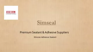 Silicone Adhesive Sealant