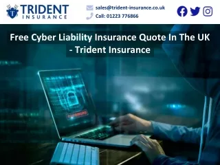 Free Cyber Liability Insurance Quote In The UK - Trident Insurance