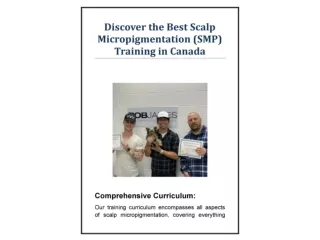 Discover the Best Scalp Micropigmentation (SMP) Training in Canada