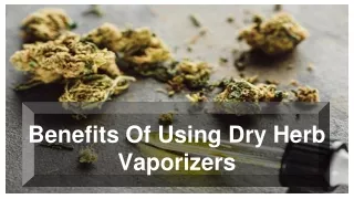 Top 5 Benefits Of Using Dry Herb Vaporizers