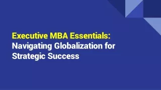 Executive MBA Essentials